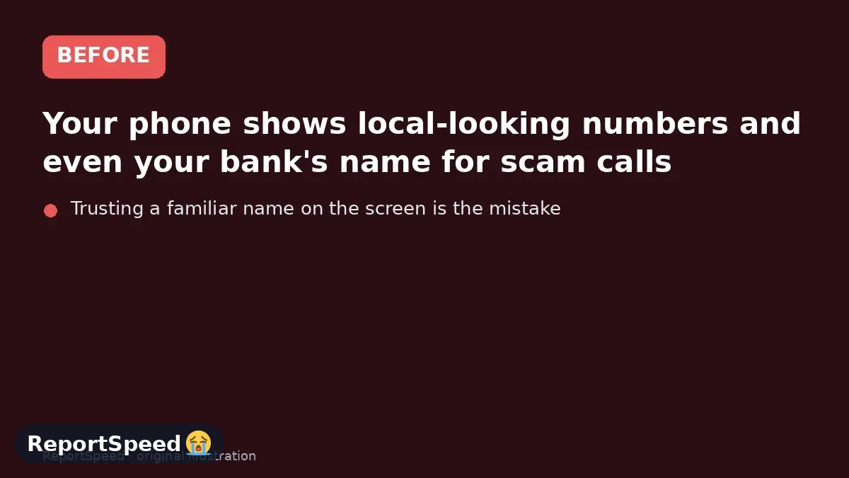 Before: Your phone shows local-looking numbers and even your bank's name for scam calls