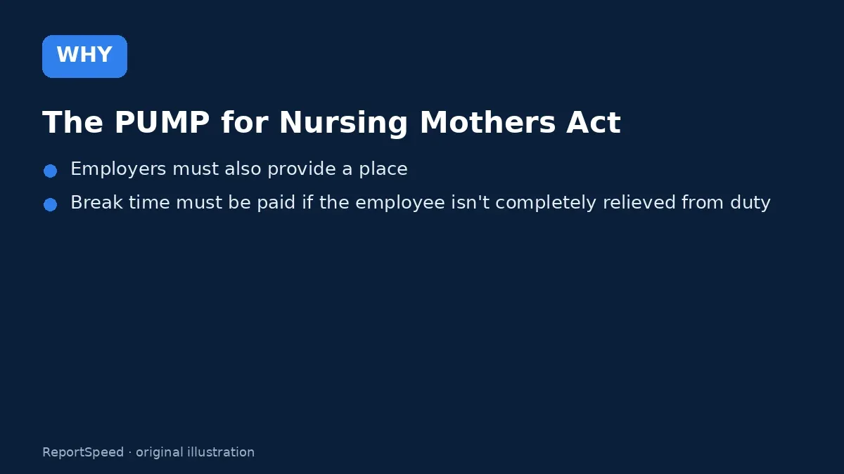 Cause: The PUMP for Nursing Mothers Act