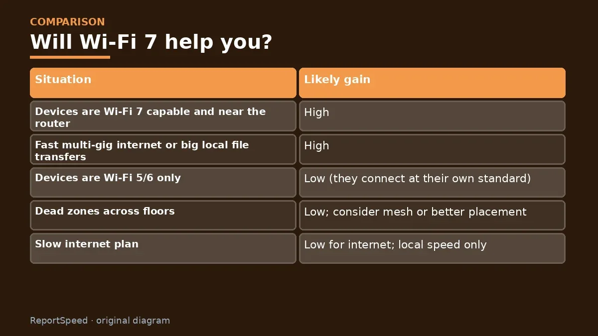 Comparison chart: Will Wi-Fi 7 help you?