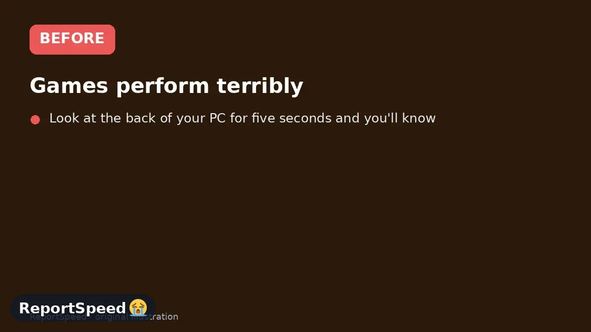 Before: Games perform terribly, the GPU barely shows activity, or the screen is black after installing a graphics card