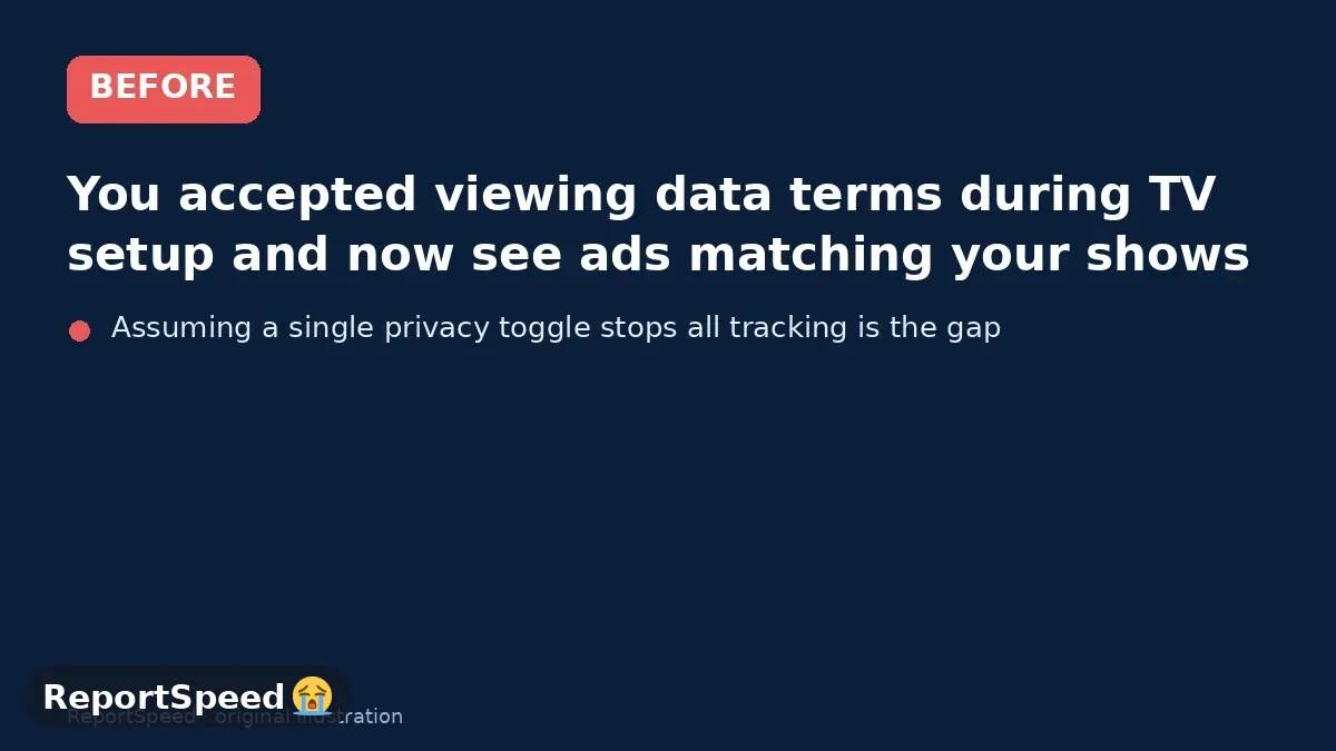 Before: You accepted viewing data terms during TV setup and now see ads matching your shows