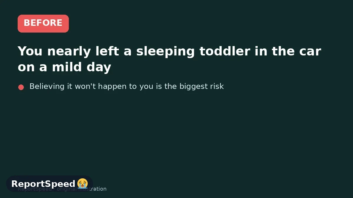 Before: You nearly left a sleeping toddler in the car on a mild day, thinking cracked windows would be enough