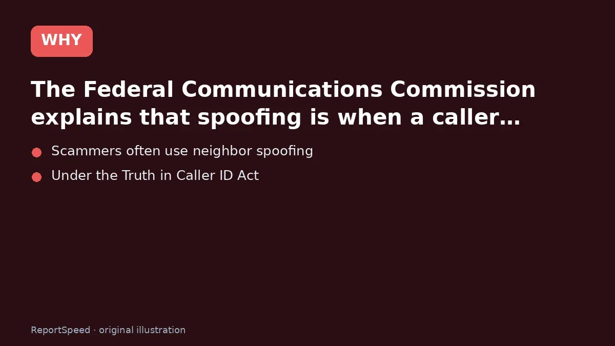 Cause: The Federal Communications Commission explains that spoofing is when a caller…