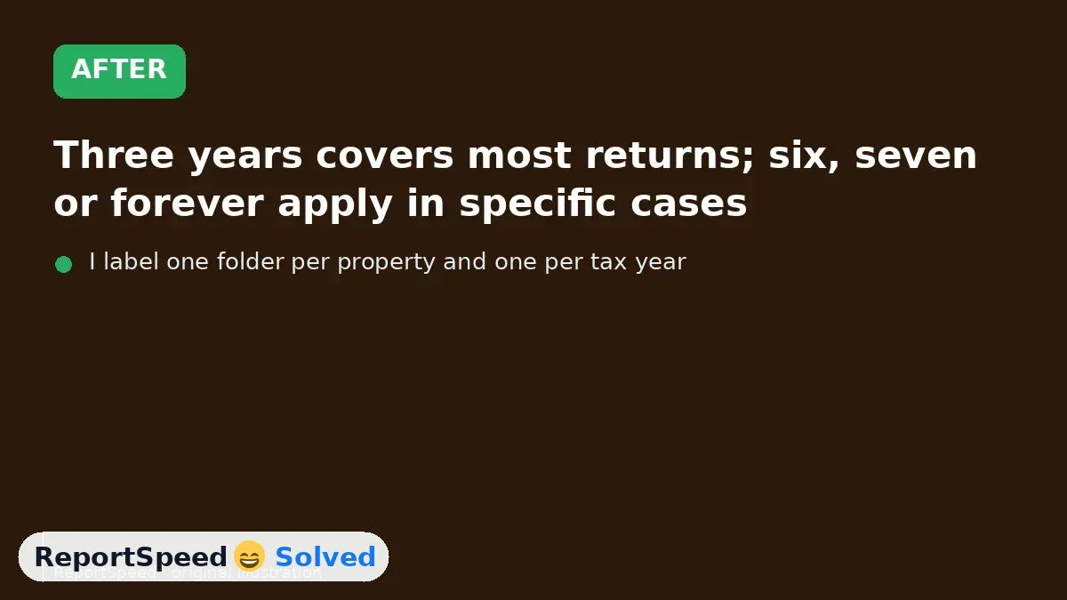 After: Three years covers most returns; six, seven or forever apply in specific cases