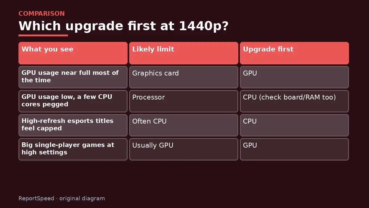 Comparison chart: Which upgrade first at 1440p?
