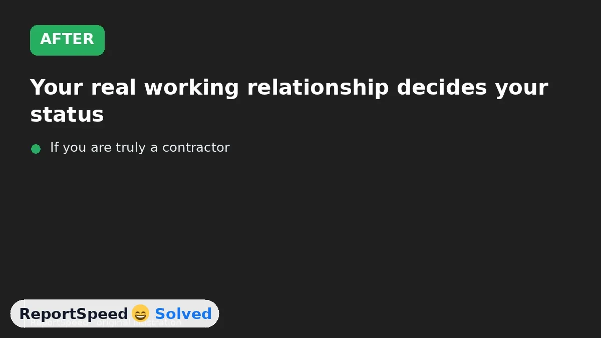 After: Your real working relationship decides your status