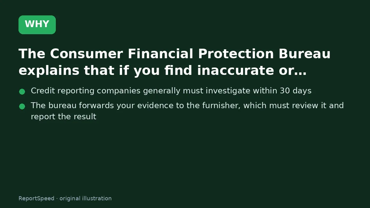 Cause: The Consumer Financial Protection Bureau explains that if you find inaccurate or…