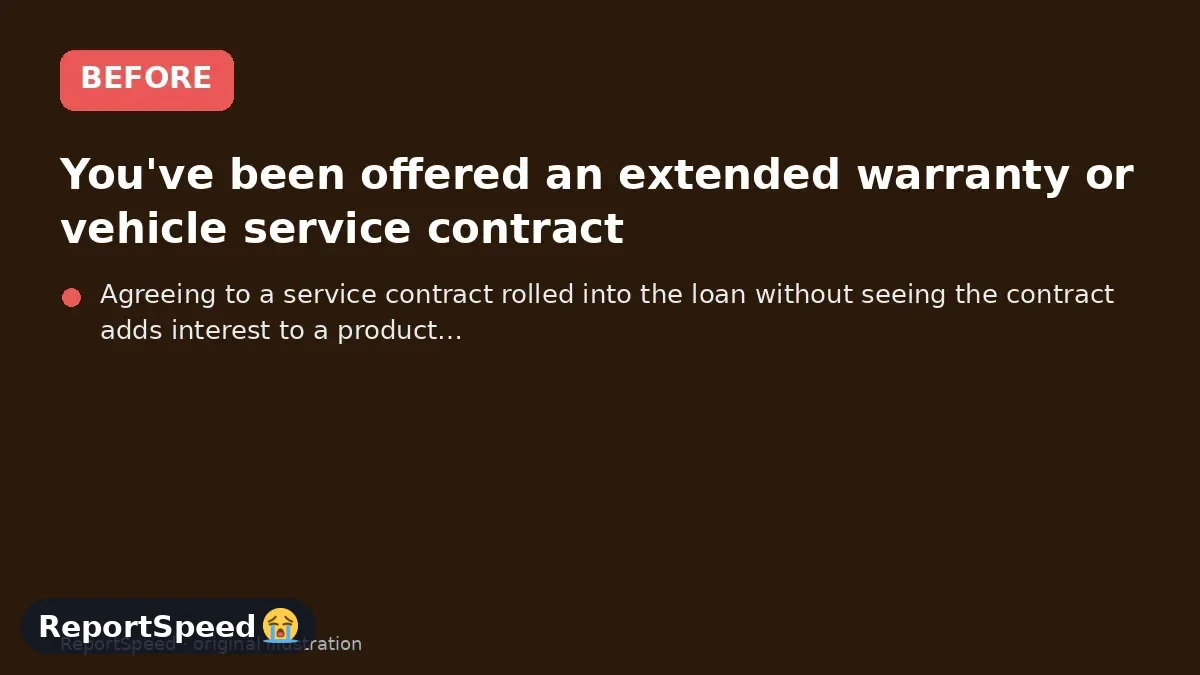 Before: You've been offered an extended warranty or vehicle service contract, either at purchase or through calls and mail, and you can't tell whether it's protection or just an expensive add-on