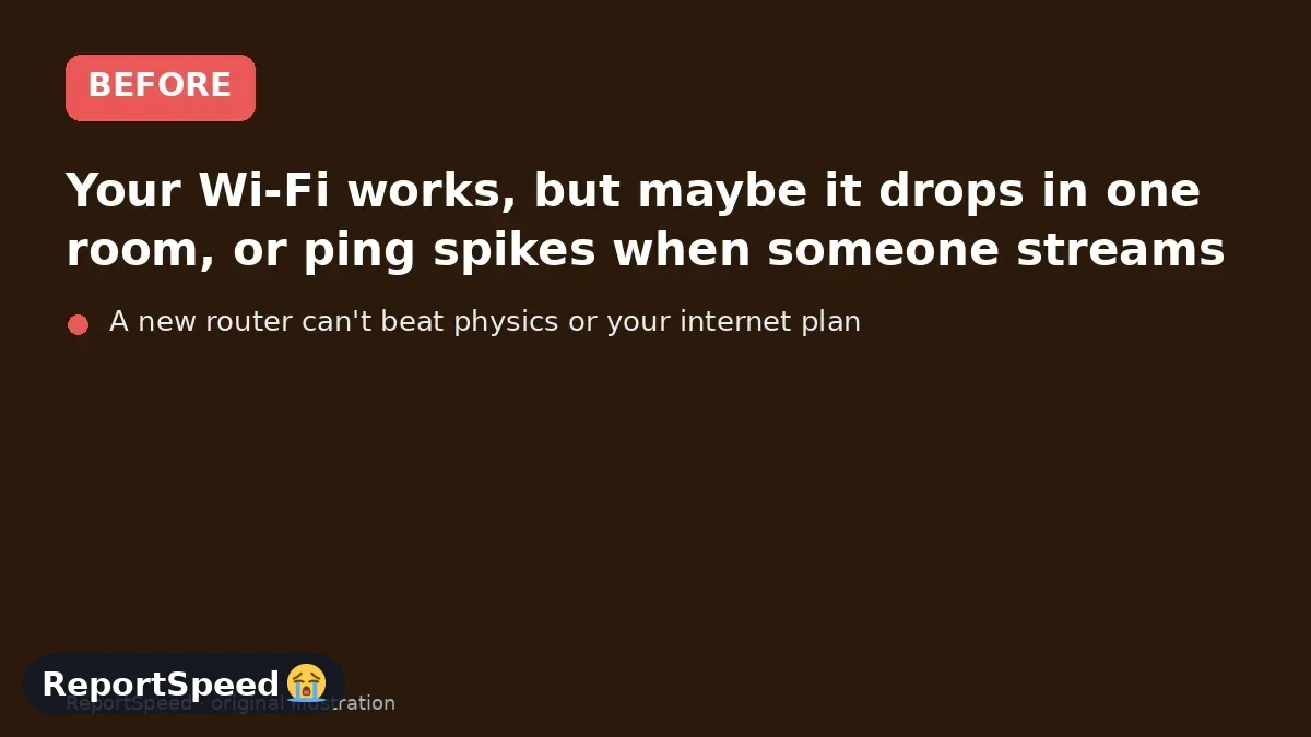 Before: Your Wi-Fi works, but maybe it drops in one room, or ping spikes when someone streams