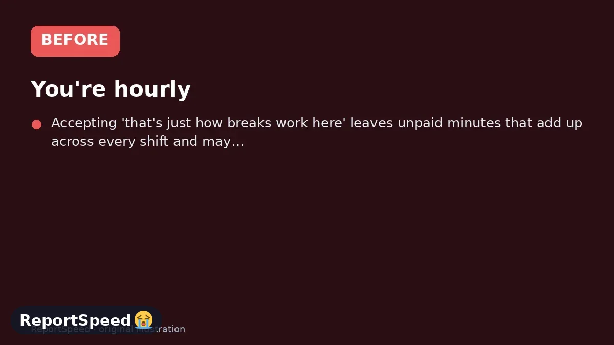 Before: You're hourly, get clocked out for 10-minute breaks, attend unpaid mandatory training and wait for trucks