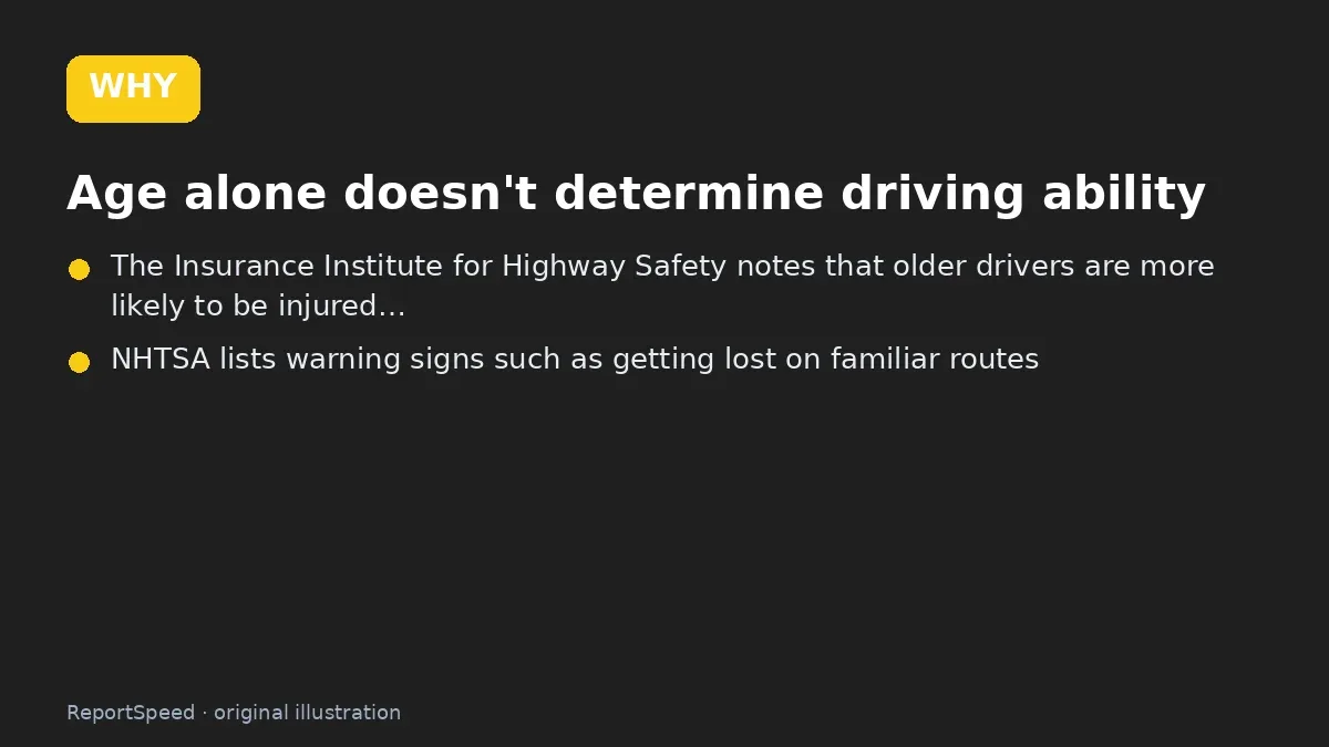 Cause: Age alone doesn't determine driving ability
