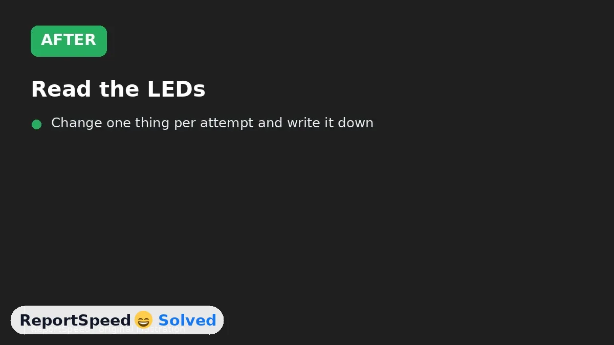 After: Read the LEDs, reseat RAM, check CPU and GPU power, use the GPU's display output, and confirm BIOS support