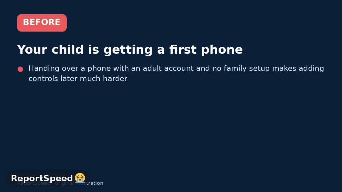 Before: Your child is getting a first phone, you want sensible limits and safety features, and you're not sure which built-in settings to use
