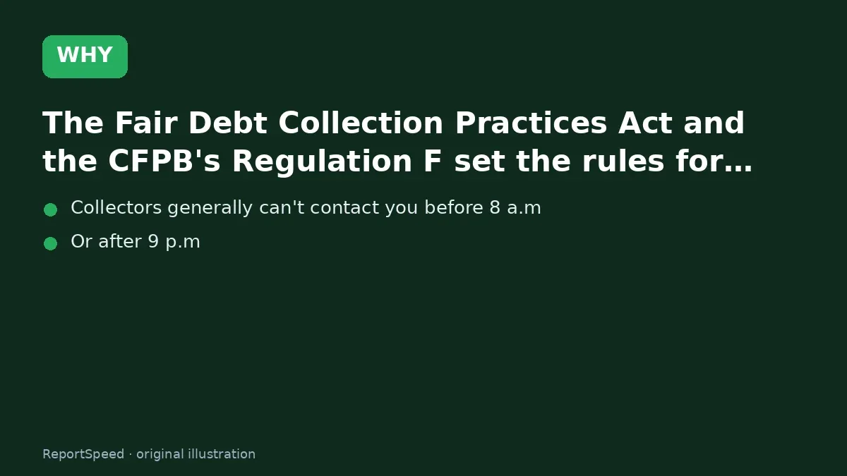 Cause: The Fair Debt Collection Practices Act and the CFPB's Regulation F set the rules for…