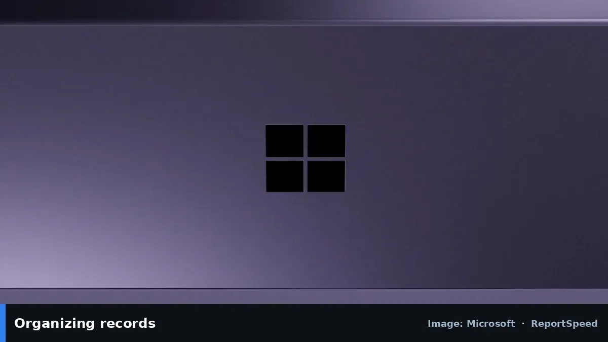 Surface Pro 11th Edition (Microsoft official image), annotated: Organizing records