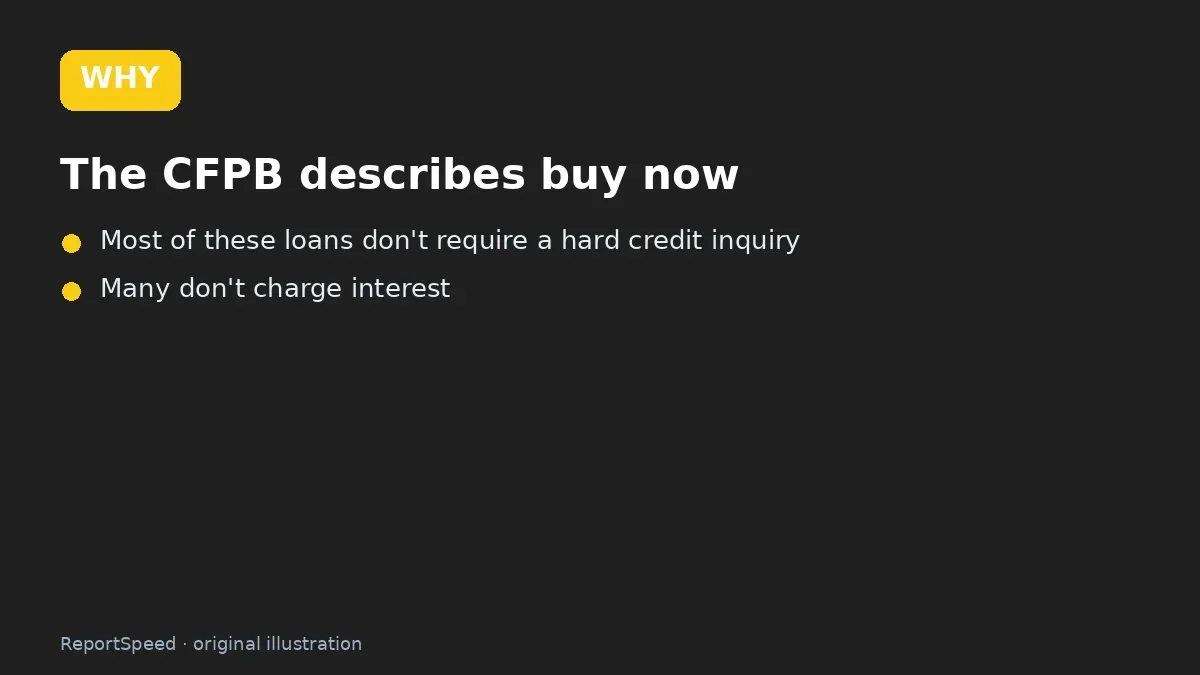 Cause: The CFPB describes buy now