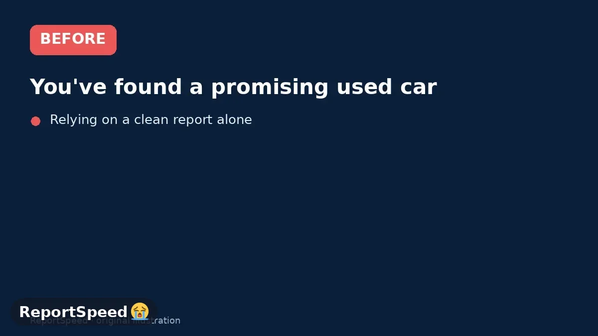 Before: You've found a promising used car, the price is tempting and you want to be sure it doesn't have a hidden history like a salvage title, flood damage or an open recall