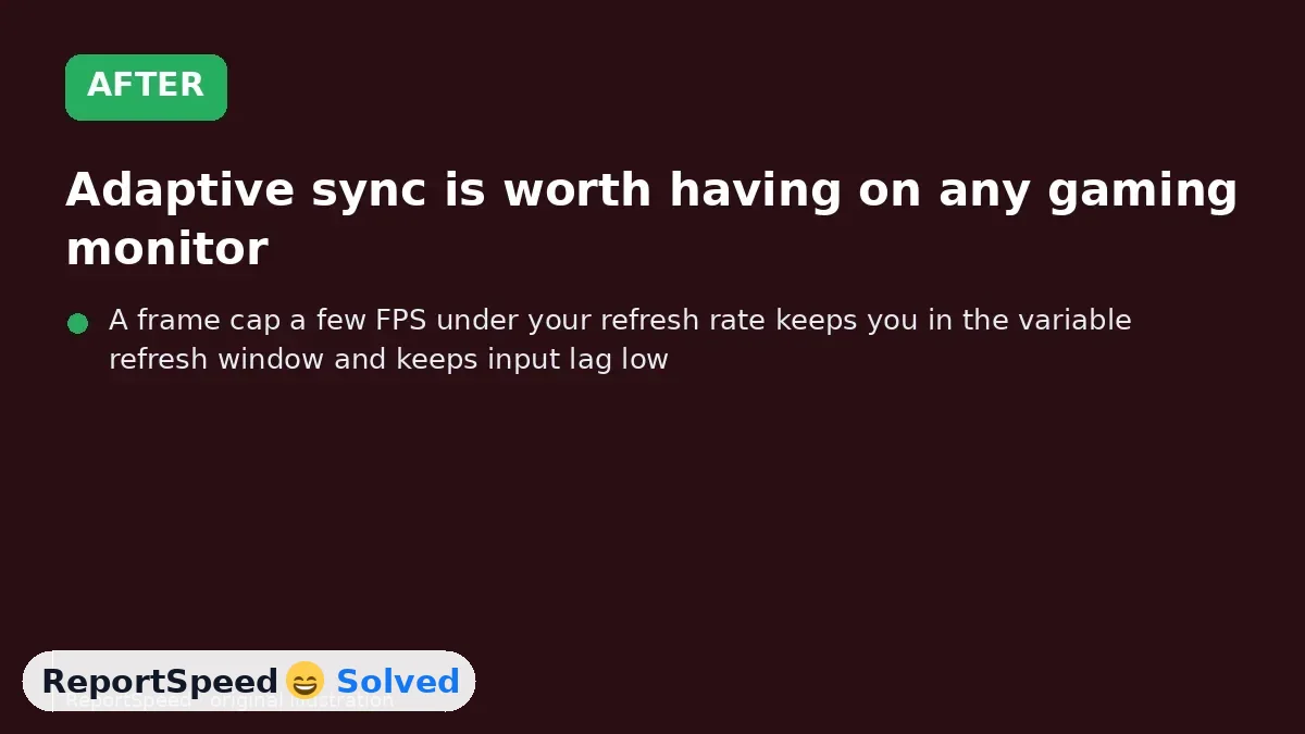 After: Adaptive sync is worth having on any gaming monitor