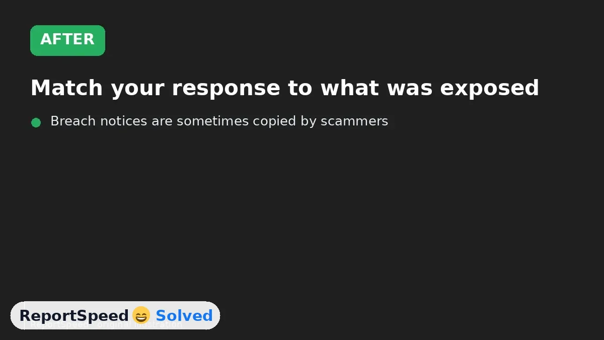 After: Match your response to what was exposed