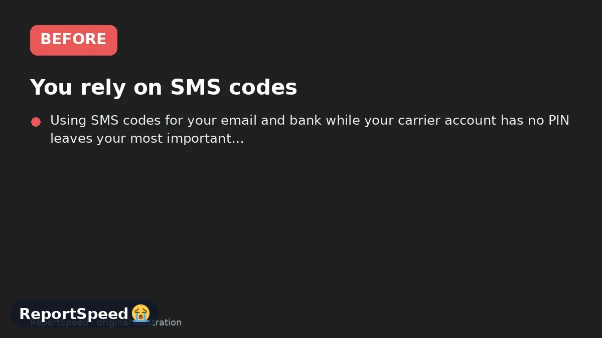 Before: You rely on SMS codes, a friend was hit by a SIM swap, and you want to lock down your number