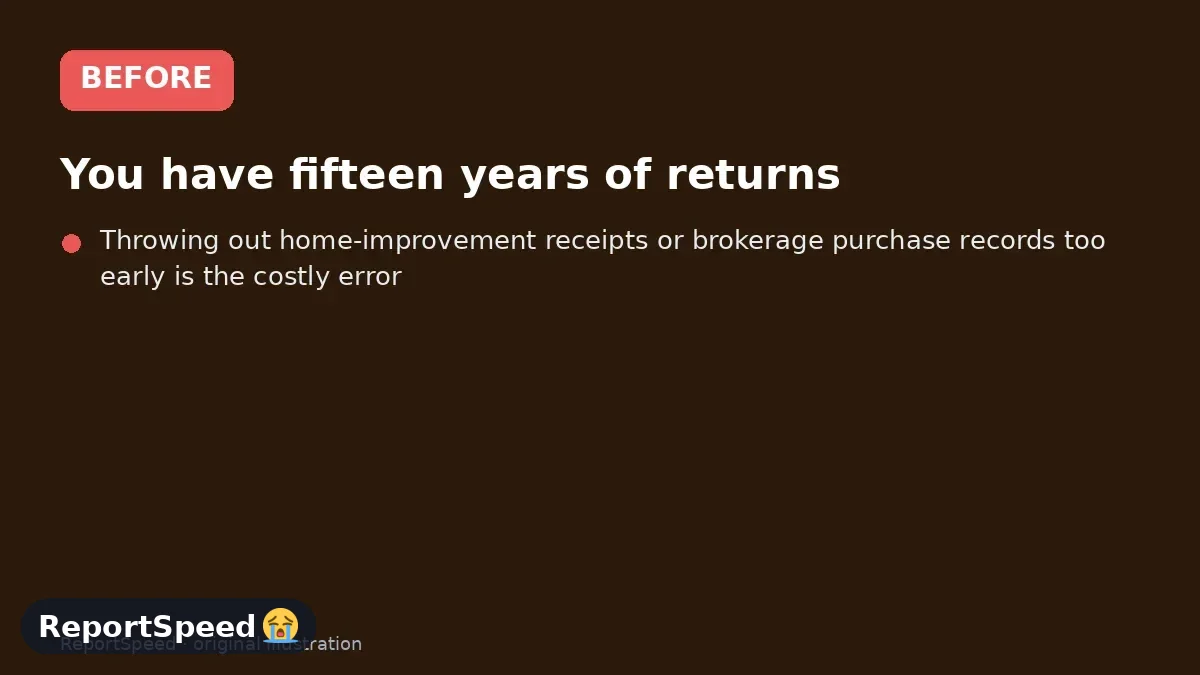 Before: You have fifteen years of returns, wage forms, receipts and statements and want to shred safely